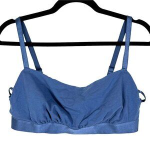 Aerie Real Good Bra XL Blue Adjustable Straps & Back Hook Closure